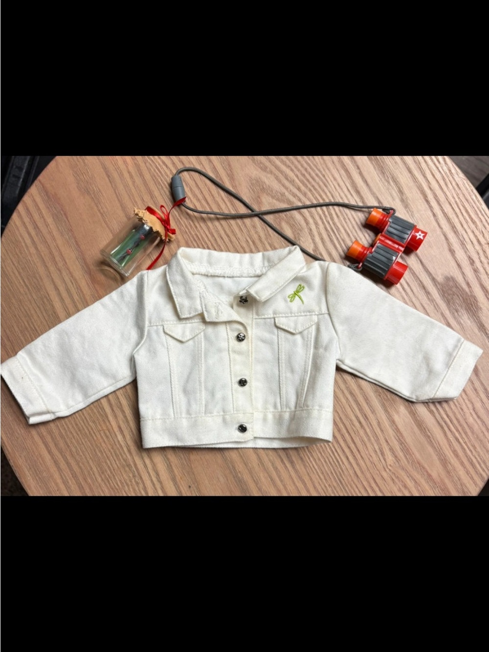 American girl Lanie's Nature Set Jacket and binoculars  with original box.